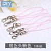 Bolsa de material para manualidades DIY, material para joyería con cuentas, accesorios de pegamento de cristal, hebilla de langosta, hebilla de cordón para cadena de teléfono móvil