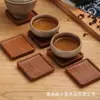 Posavasos creativo de madera maciza Alfombrilla para café Bandeja de té de madera maciza japonesa Bandeja para tazas Alfombrilla de té Bandeja de té de madera
