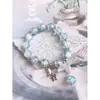 Pulsera de Abalorios Estilo Chino Floral Mariposa DIY Sin Tabúes para Mujer, Alto Valor Estético, Pulsera Estilo Ins, Regalo para Mejor Amiga, Accesorio para la Mano