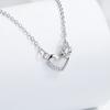 Collar de amor de lujo ligero de verano plata S925 de alta gama anillo en forma de corazón para niñas cadena de clavícula oro rosa joyería al por mayor