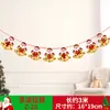 Bandera de papel de Navidad creativa bandera de color banderín de cadena flor banner de dibujos animados de Navidad decoración de tienda