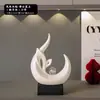 Adorno creativo de ciervo de cerámica con bola de cristal, lujo ligero para sala de estar, mueble de TV, mueble de vino, decoración del hogar, pieza de exhibición de arte de alta gama