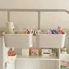 Caja de almacenamiento para mesita de noche de dormitorio, cesta colgante para mesita de noche, instalación sin perforación, adecuada para literas altas y bajas, soporte para teléfono móvil, un artículo útil y práctico para habitaciones de dormitorio