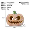 Acuario Calabaza Gordita y Delgada Refugio para Peces Pequeños Resina Protección Ambiental Halloween Calabaza Simulada Linterna de Calabaza Juguete Resistente a Caídas