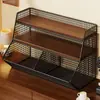 Estante de almacenamiento de escritorio, estante para mesa de cocina, mesa de centro para sala de estar del hogar, portavasos multicapa, soporte para bolsitas de té, estante para snacks