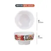 Tazón para Postre Melamina Olla Caliente Imitación Porcelana Taro Redondo Simi Rocío Hierba Asada Tazón Pequeño de Material Polvo de Hielo Agua con Azúcar Tazón Especial Hexagonal