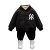 Abrigo de Otoño Profundo para Niño de Comercio Exterior Estilo Coreano Delgado Guapo Algodón Grueso para Bebé Traje de Béisbol Chaqueta Ligera Acolchada de Algodón para Niños