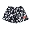 Pantalones cortos de baloncesto estilo americano con diseños de personajes de películas, unisex de verano modernos casuales para exteriores de longitud de cuarto de malla de secado rápido