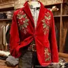 Sitio independiente transfronterizo Amazon TEME blazer de pana para hombre de manga larga con doble bolsillo