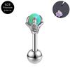 Joia Aobao de luxo leve liga de titânio G23 argola para lábio com haste brinco para nariz garra de dragão 16G/1.2mm prego para língua sobrancelha multicolorido