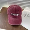 Ins gorra de béisbol de copa suave bordada con letras de moda para hombres y mujeres, combina con todo, algodón lavado envejecido, con visera, hace que la cara se vea pequeña