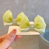 24 primavera nuevo estilo coreano diamante tridimensional encantador doble capa hilo clip para niños lindo peineta de celebridad de internet tocado