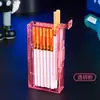 Estuche Transparente para Cigarrillos, Gran Capacidad, Caja de Cigarrillos Delgada, Estuche Portátil Anti-Presión para Hombres para 20 Cigarrillos, Regalo para Novio, Estuche Delgado para Cigarrillos