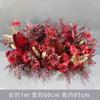 Boda Nueva Boda Auditorio Flecha Maceta Arte Floral Simulación Flor Colgante Camino de Flores Esquina de Flores Rojo Grande Utilería China