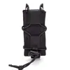 Funda Táctica Exterior Estilo Tigre para Cargador de Pistola de 9mm con Elástico Individual de Extracción Rápida Accesorio de Bolsa de Herramientas Molle para Aficionados Militares