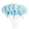 Decoração de bolo decoração grande cartão de decoração bandeira de bolo de aniversário decoração estrelas decoração pós-chuva cartão de sobremesa grande