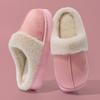 Pantufas de Algodão Peluciado de Outono e Inverno para Mulheres para Interior de Casa Solado Macio Antiderrapante Quentes Casal Forro de Lã Renda Algodão Pantufas para Homens