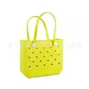 Bolso de Playa Eva con Agujeros Bolso de Mano Bolsa de Natación Color Caramelo Cesta de Compras Bolsa Estilo Camping al Aire Libre Bolso Tote de Gran Capacidad