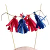Decoración de Pastel para Fiesta Estilo Ins Papel de Navidad Postre Colorido Enchufe Decoración de Borla para Fiesta de Bodas Bandera