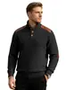Suéter de tricô vintage texturizado jacquard com gola alta para homens, de marca transfronteiriça TK, com ombros e mangas em retalhos, moletom de gola alta solto de manga comprida