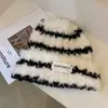 Gorro de Felpa de Invierno, Engrosado para Abrigo, Protección para las Orejas, Gorro de Lana Tejido con Orejas de Oso Lindas para Cabeza Grande con Ala Grande