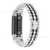 Adecuado para correa de reloj inteligente Fitbitcharge3 charge4 cinco cuentas tres filas aleación de zinc nueva correa de reloj