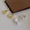 Pendientes de Plata de Ley 925 Estilo Coreano Fan Zhiqiao Estilo Coreano Ins Normcore Pendientes Trenzados Hebillas para Oreja Pendientes de Plata para Mujer