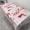 Decoração de Mesa para Festa de Halloween 2025 Transfronteiriça Toalha de Mesa Suprimentos para Festa de Terror Morcego Abóbora Toalha de Mesa Descartável à Prova de Óleo