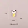 Tienda de Postres Temática de Comida Brillante Accesorios de Resina Cuchara Panda Imanes para Nevera DIY Caja de Papelería Materiales para Juguetes Infantiles
