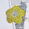 Acessórios de Joias com Strass de Camélia Transfronteiriços Flores Tridimensionais de Sapato de Camada Dupla Acessórios para Roupas Acessórios de Broche para Headwear DIY