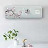 Funda para Aire Acondicionado de Pared Cobertura Completa Universal Tela Cubierta Simple AC Cubierta para Unidad Interior de Pared Cubierta de Poliéster para Polvo