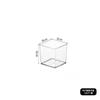 Tamanho pequeno Transparente Quadrado Acrílico Quadrado Cilindro Vaso de Flores Caixa de Flores Vaso de Flores Carnudo Arranjo de Flores Cilindro Quadrado Buquê de Flores Frescas Caixa de Embalagem