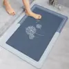 Tapete de chão para banheiro feito de terra de diatomáceas, tapete macio de secagem rápida para a entrada do banheiro, tapete para os pés absorvente de água e antiderrapante, base de carpete para casa