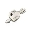 Amazon Mezcla 20 Colgante de Amor Etiqueta de Corazón Retro Accesorios de Aleación Collar Pulsera Colgante de Joyería con Forma de Corazón