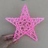 Estrella de Ratán de 20cm Estrella de Cinco Puntas Navideña Aula Centro Comercial Jardín de Niños Colgante Decorativo Estrella Bola de Ratán Colorida