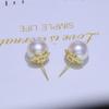 Accesorios para joyería DIY Plata de ley S925 Ocultador Combinación total Perla Jade Aretes de botón Soporte vacío Pendientes hechos a mano Soporte de plata