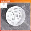 Plato de cerámica para cocinar al vapor plato para dumplings plato para cocinar al vapor bollos plato para cocinar al vapor mariscos plato de drenaje rejilla redonda porosa para cocinar al vapor vaporera plato para frutas horno de microondas