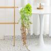 Simulación de Amazon 5 tenedores ratán eucalipto planta verde americana colgante de pared combinación maceta decoración del hogar flor de plástico