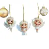 Decorações de Árvore de Anjo Menina Fofa 2D Planas de 12 Peças com Asas Vibrantes Decoração de Casa para Festas Enfeites Pendurados