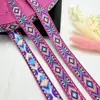 Fita Jacquard Geométrica em Forma de Diamante Estilo Étnico de 1,8 cm para Acabamento de Roupas de Minorias Étnicas, Renda Artesanal DIY para Bolsas