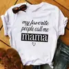 Comercio exterior 2023 Serie del Día de la Madre Letra MAMA Camiseta de manga corta estampada de moda Top Cuello redondo