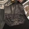 Calcinhas de Renda Finas de Cintura Alta para Mulheres no Verão, Controle de Barriga, Seda Gelada Sem Costura, Algodão Puro Antibacteriano, Fundo 100% Algodão, Cintura Alta e Controle de Barriga