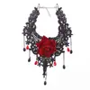 Estilo oscuro Lolita Gótico collar para mujer cadena de clavícula de rosa vintage gargantilla collar