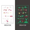 Nuevas Pegatinas de Tatuaje Luminosas de Regalo de Navidad para Niños Dibujos Animados Copo de Nieve Tatuaje Facial Impermeables y Resistentes al Sudor Pegatinas Luminosas