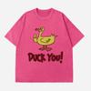 Camiseta Estampada Fofa de Manga Curta Estilo Europeu e Americano Solta Feminina Verão Nova Lavada Design Antigo Base Top Ins
