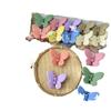Horquilla de plástico con forma de mariposa, elegante, de 7,5 cm, con diseño de hada súper elegante, para niña, con bonitos colores de gelatina.