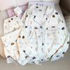 Leche son casi nubes algodón lindo oso azul pijama pantalones de manga larga mujer otoño dormitorio estudiantil ropa de casa toma real venta al por mayor