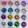 Piedras de Zirconia Redondas de Colores 5A con Base Puntiaguda, Ocho Corazones Ocho Flechas, Circonita Cúbica Verde, Azul, Roja Piedras Sueltas, Venta al Por Mayor Transfronteriza de Gemas de Fábrica