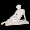 Estatua de yeso de mujer de mediana edad Material de pintura de geometría corporal de mujer francesa Modelo femenino Escultura de decoración para el hogar