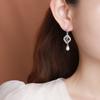 Yuebao Jewelry S925 Prata Esterlina Hetian Jasper Pérola Novo Estilo Chinês Moda Nacional Folha de Bambu Brincos de Contas Redondas Temperamento Gancho de Orelha